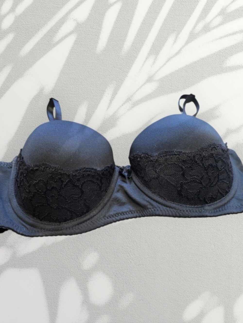 🖤 Black Lace-Trim Balconette Bra - Women Intimates 36 B